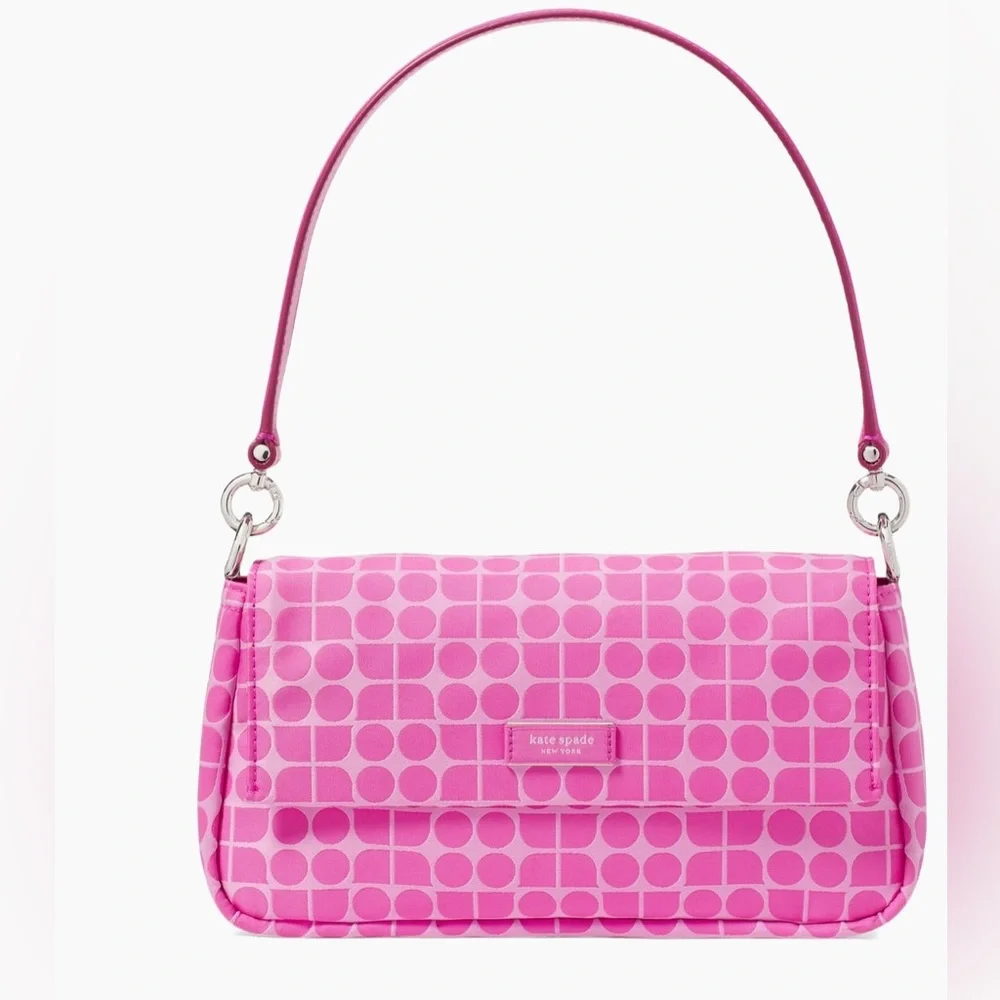 Kate Spade Noel Jacquard Convertible Crossbody Shoulder Bag Vivid Snapdragon